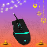 Zebronics Zeb Tempest - Premium USB Gaming Mouse with 7 Buttons, Upto 3200 DPI, RGB LED Modes and 1.8 Metre Braided Cable